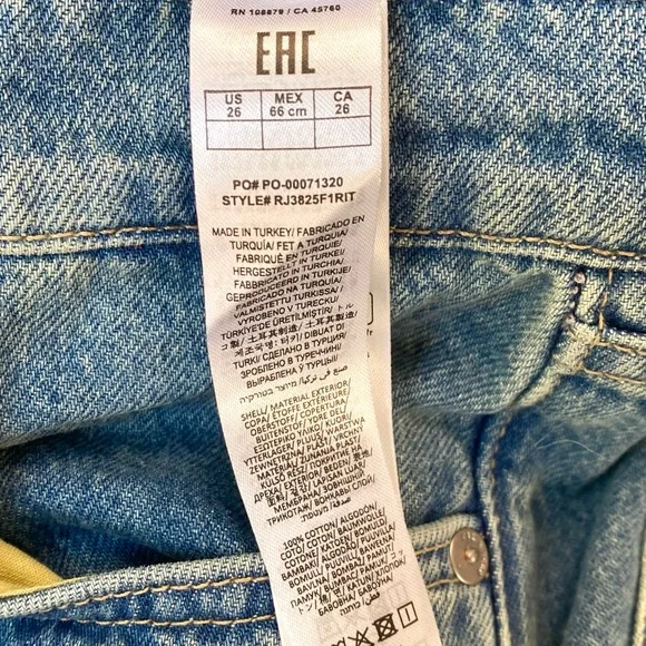 rag & bone The Shea High-Rise Straight Rigid Relexed Jeans in Ithaca, Sz. 26 NWT - Picture 14 of 16